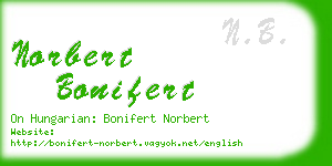 norbert bonifert business card